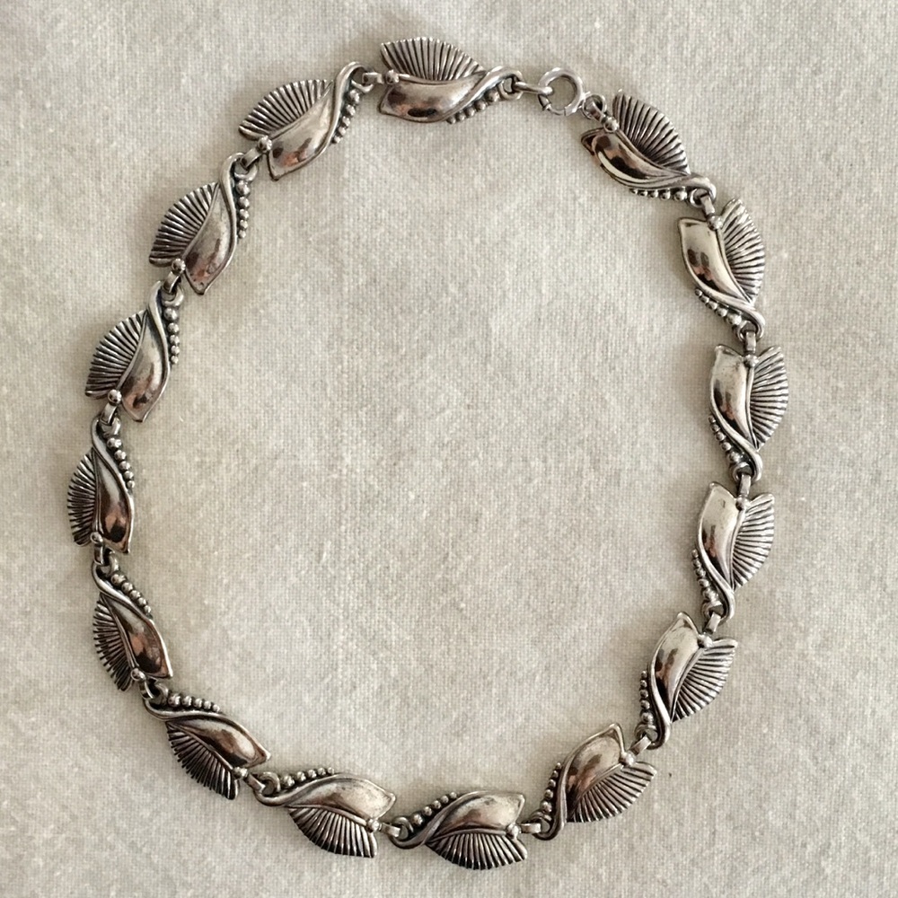 Danecraft Silver Choker - Vintage 1940s - 15 in.